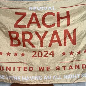 Zach Bryan Flag 2024 United We Stand Tour Revival